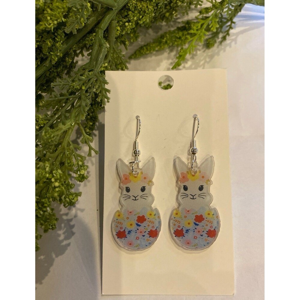 NEW Easter Bunny Egg Dangle Earrings Pastel Spring Cute Holiday Jewelry‎